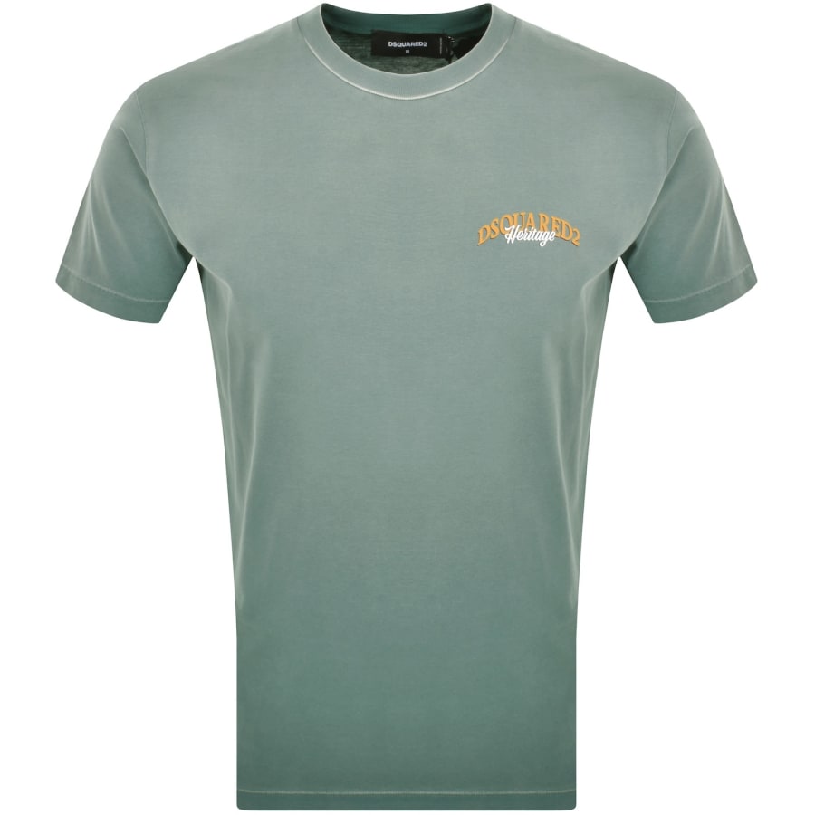 DSQUARED2 Cool Fit Logo T Shirt Green | Mainline Menswear